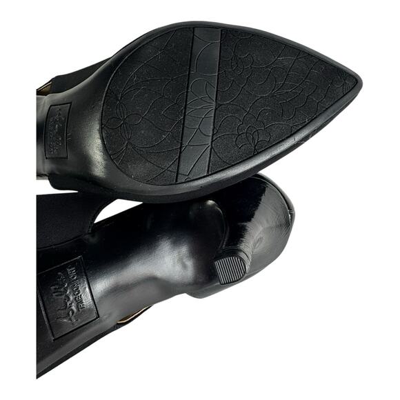 New Abella Women 11M Black Pump Comfort Kitten Heel Patent Leather Holiday Party - Picture 13 of 13